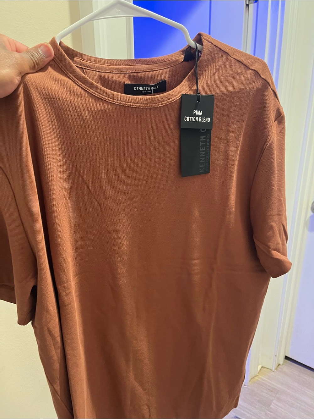 Kenneth Cole Short Sleeve Tee in Rust